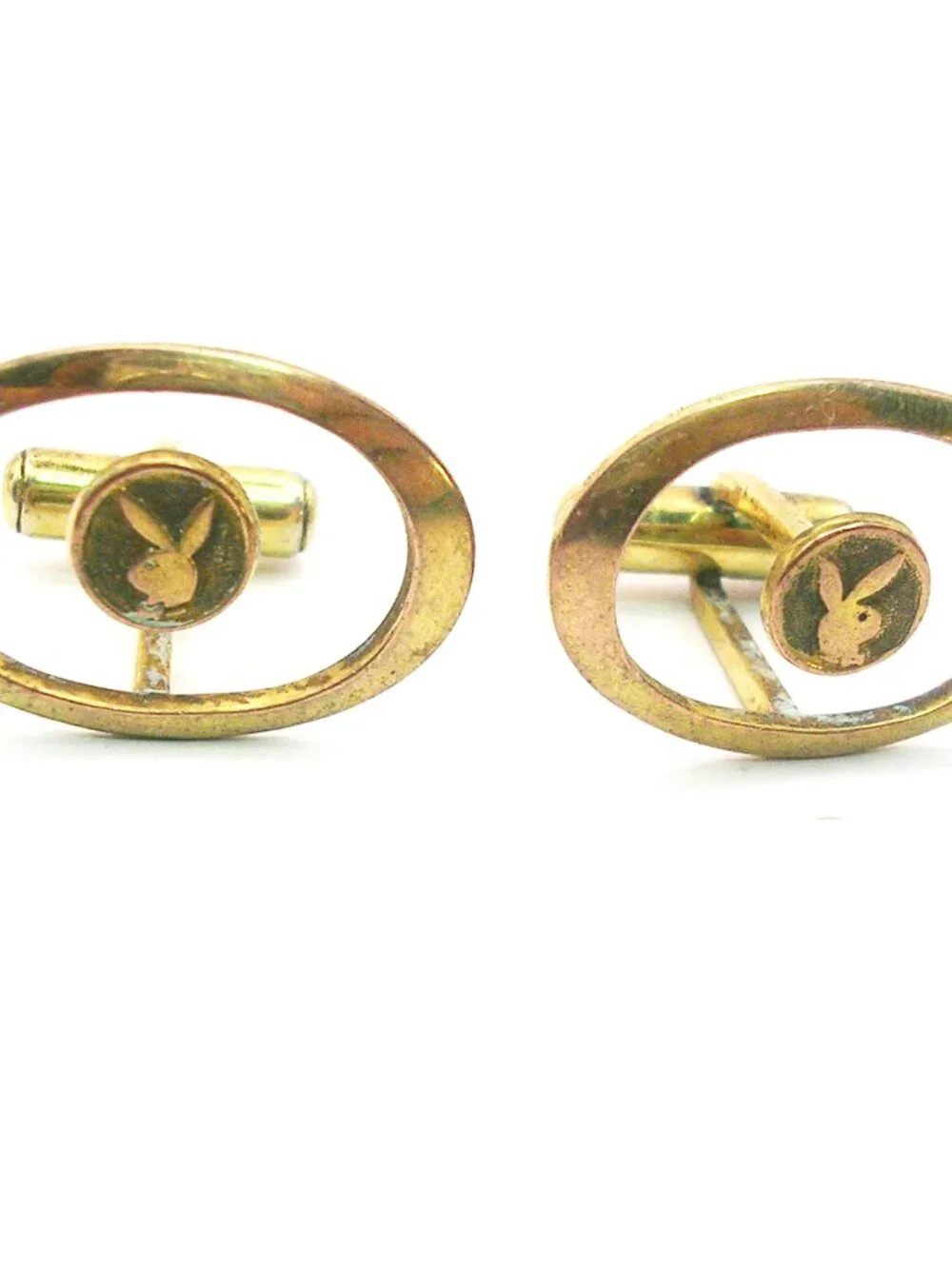 Vintage Playboy Cufflinks Set gold tone classic Men Formal Wear